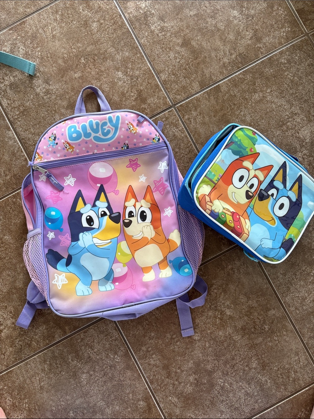 Bluey backpack and Lunch bag